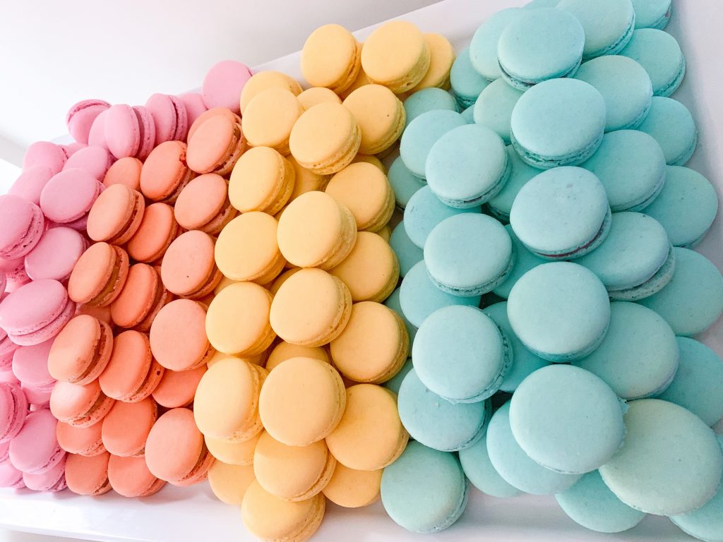 Colorful macarons rainbow