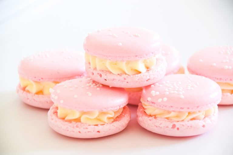 Strawberry and Sparkling Wine Macarons