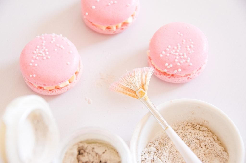 Sparkling Wine Strawberry Macarons Edible Luster Dust Shiny