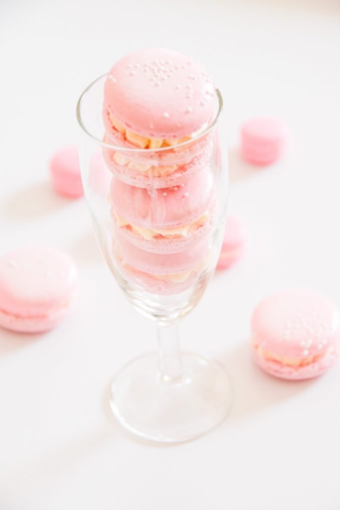 Sparkling Wine Strawberry Macarons Edible Luster Dust Shiny