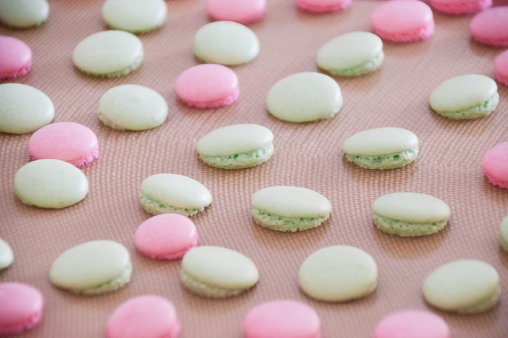 Pink Colorful Pastel Lopsided Macarons
