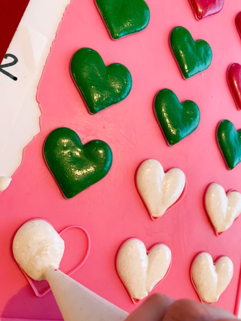 Colorful Heart Shaped Macarons Template