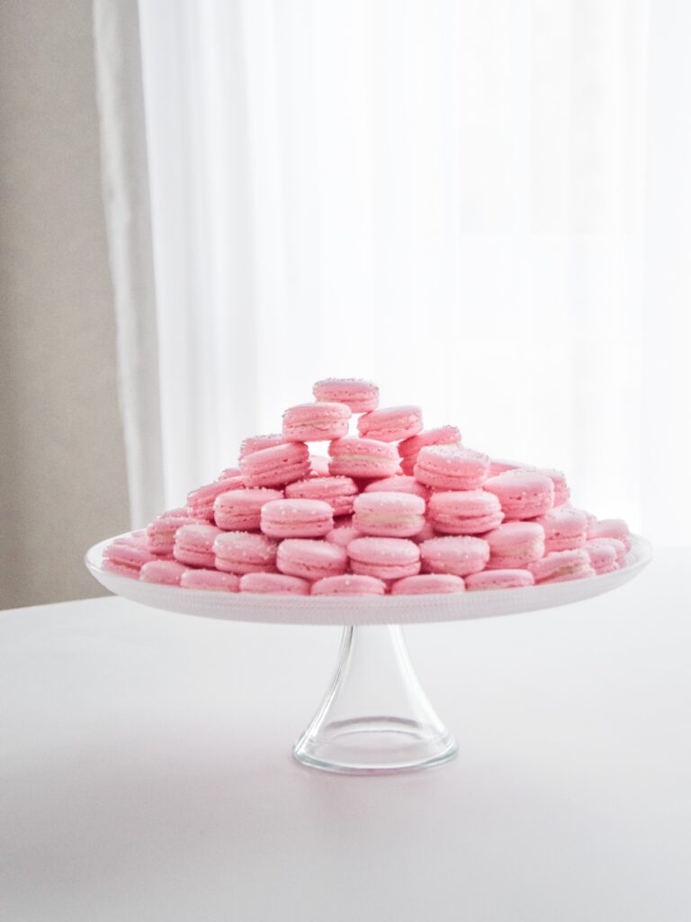 Pink macarons event macaron presentation and serving ideas macaron tray stand