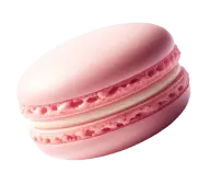 Pink pastel macaron without background